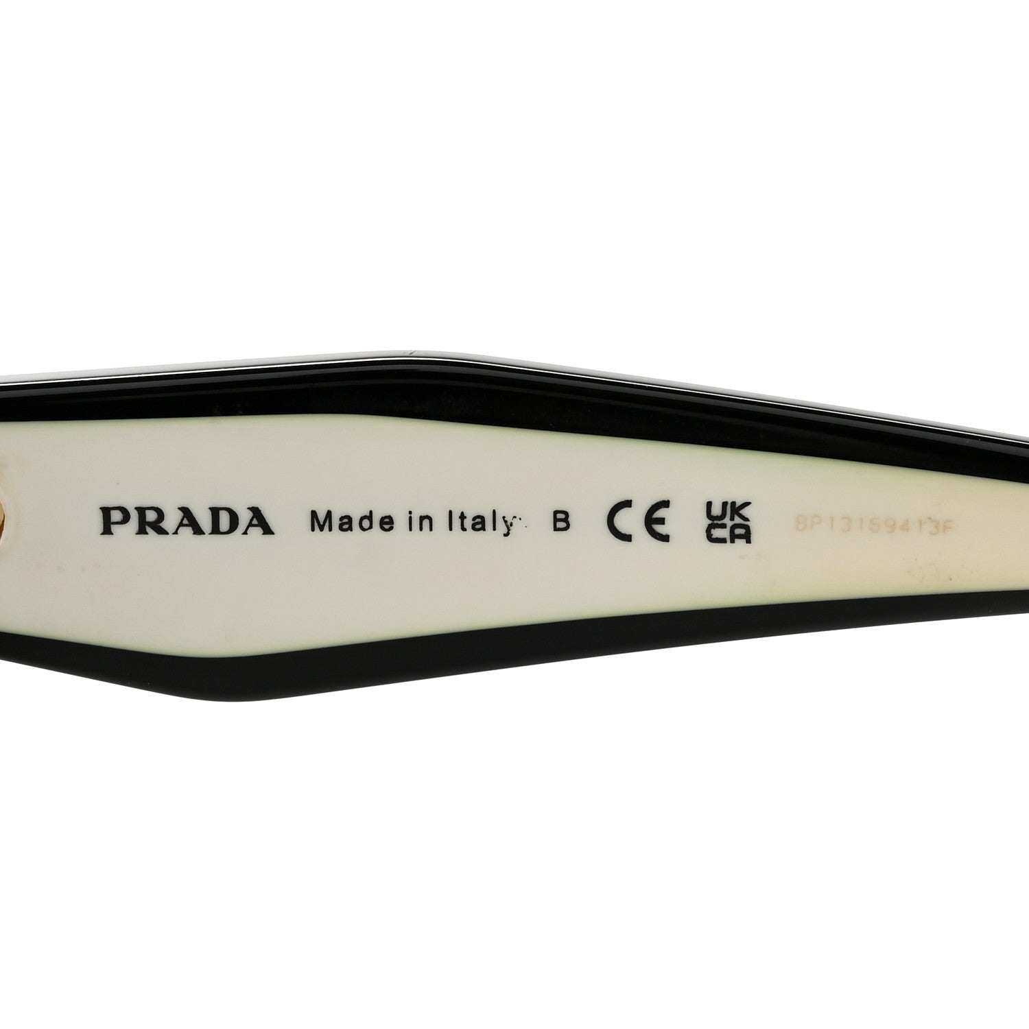 Prada Acetate Sunglasses SPR 14W Black White 6 of 6