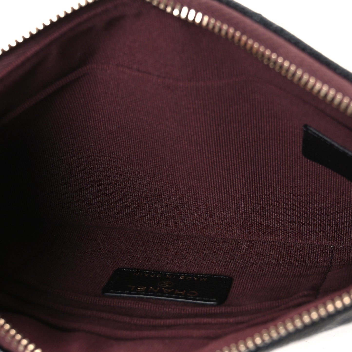 Caviar Quilted Cosmetic Case Black