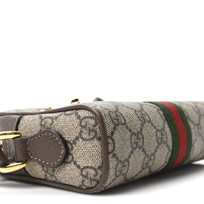 Gucci GG Supreme Monogram Web Mini Ophidia Shoulder Bag Brown 9 of 11