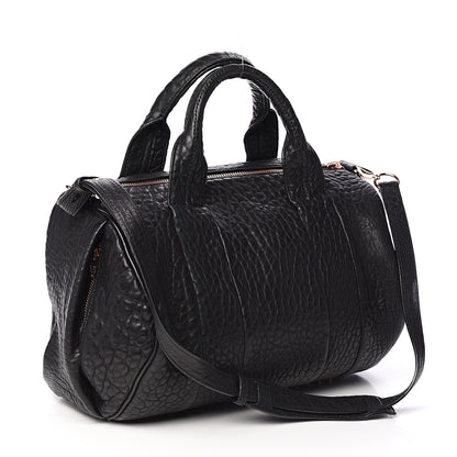 Alexander Wang Pebbled Lambskin Rocco Black Rose Gold Hardware 2 of 8