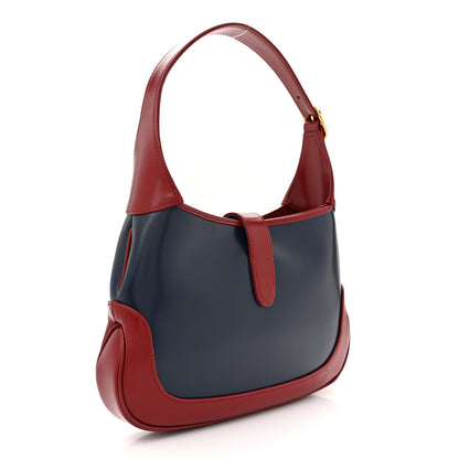 Gucci Boarded Dyana Lux Calfskin Bi-Color Small Jackie 1961 Hobo Blue Agata New Cherry Red 3 of 13