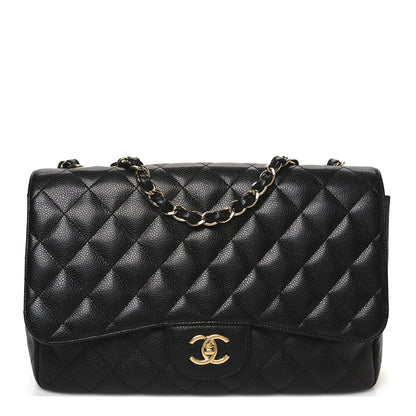 Chanel Caviar Quilted Jumbo Single Flap Black 1 of 10
