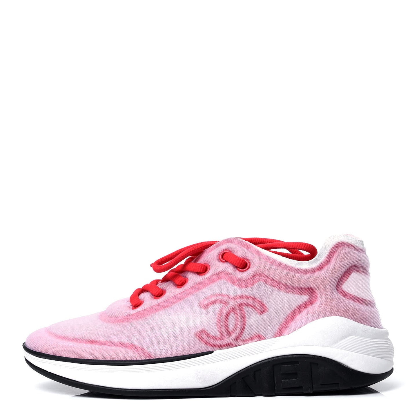 Lycra Fabric CC Sneakers 37.5 White Red