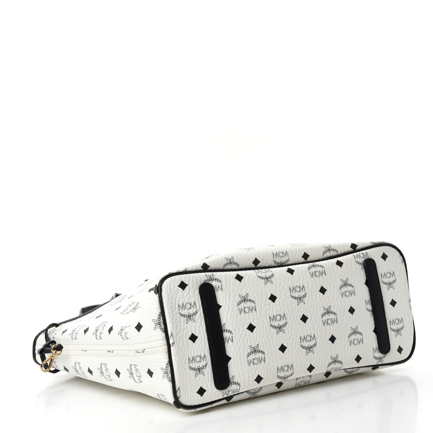 MCM Visetos Medium Project Reversible Shopper Tote White 4 of 15