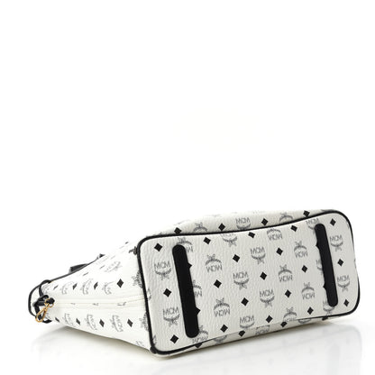 MCM Visetos Medium Project Reversible Shopper Tote White 4 of 15