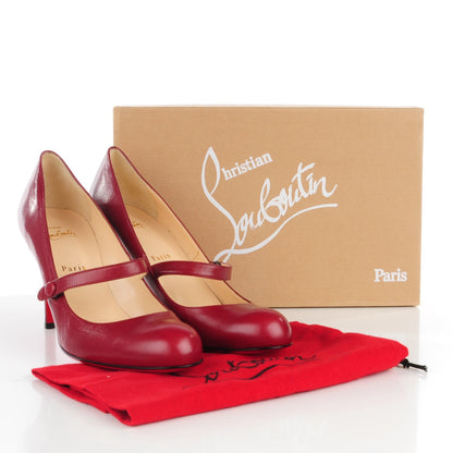 Christian Louboutin Kid Leather Wallis 85 Mary Jane Pumps 40.5 Red 5 of 8