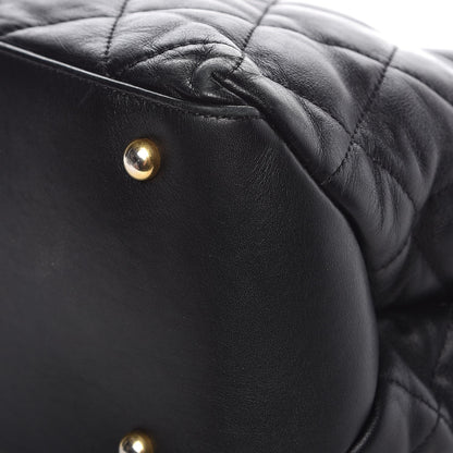 Chanel Calfskin Quilted Medium Soft Elegance Tote Black 9 of 9