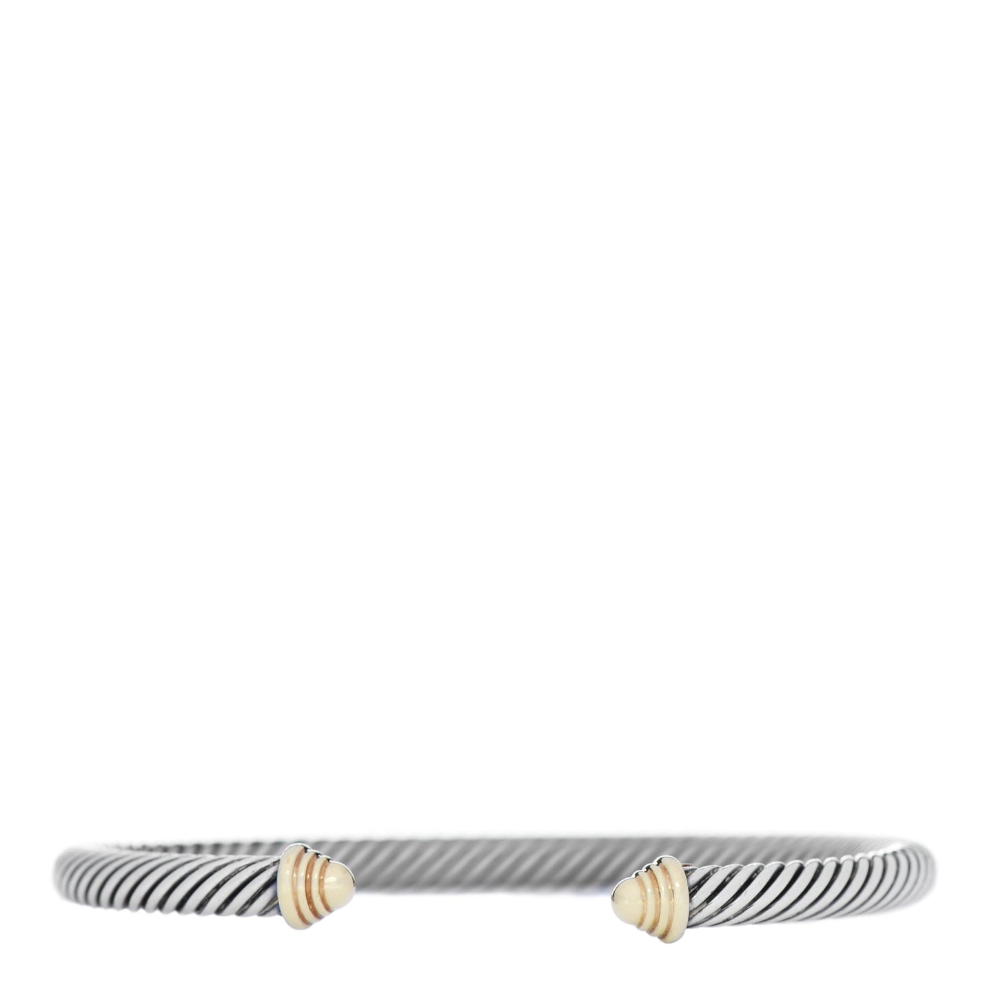 Sterling Silver 14K Yellow Gold 5mm Cable Classics Bracelet