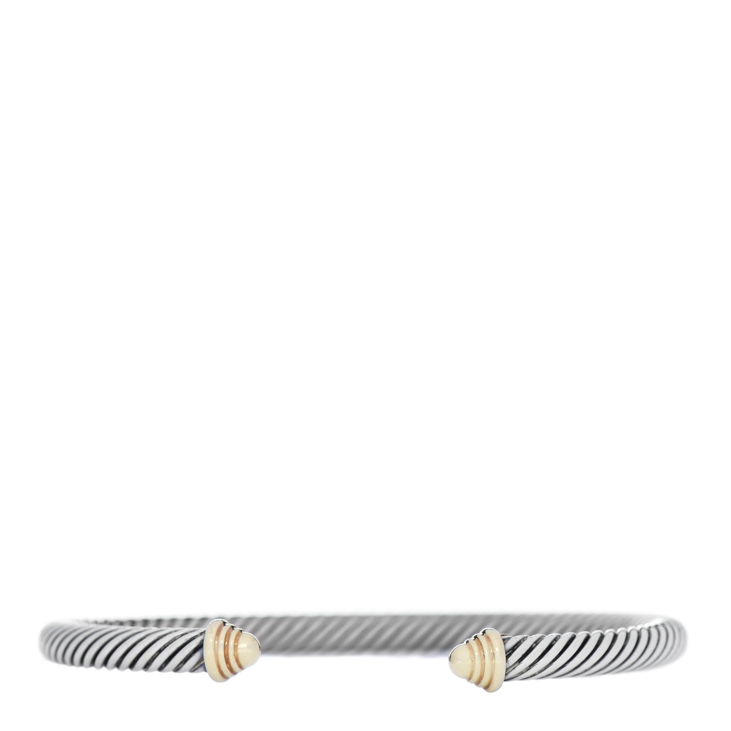 David Yurman Sterling Silver 14K Yellow Gold 5mm Cable Classics Bracelet 1 of 4