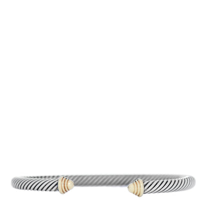 David Yurman Sterling Silver 14K Yellow Gold 5mm Cable Classics Bracelet 1 of 4