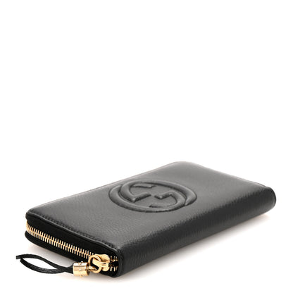 Gucci Pebbled Calfskin Soho Zip Around Wallet Black 4 of 11