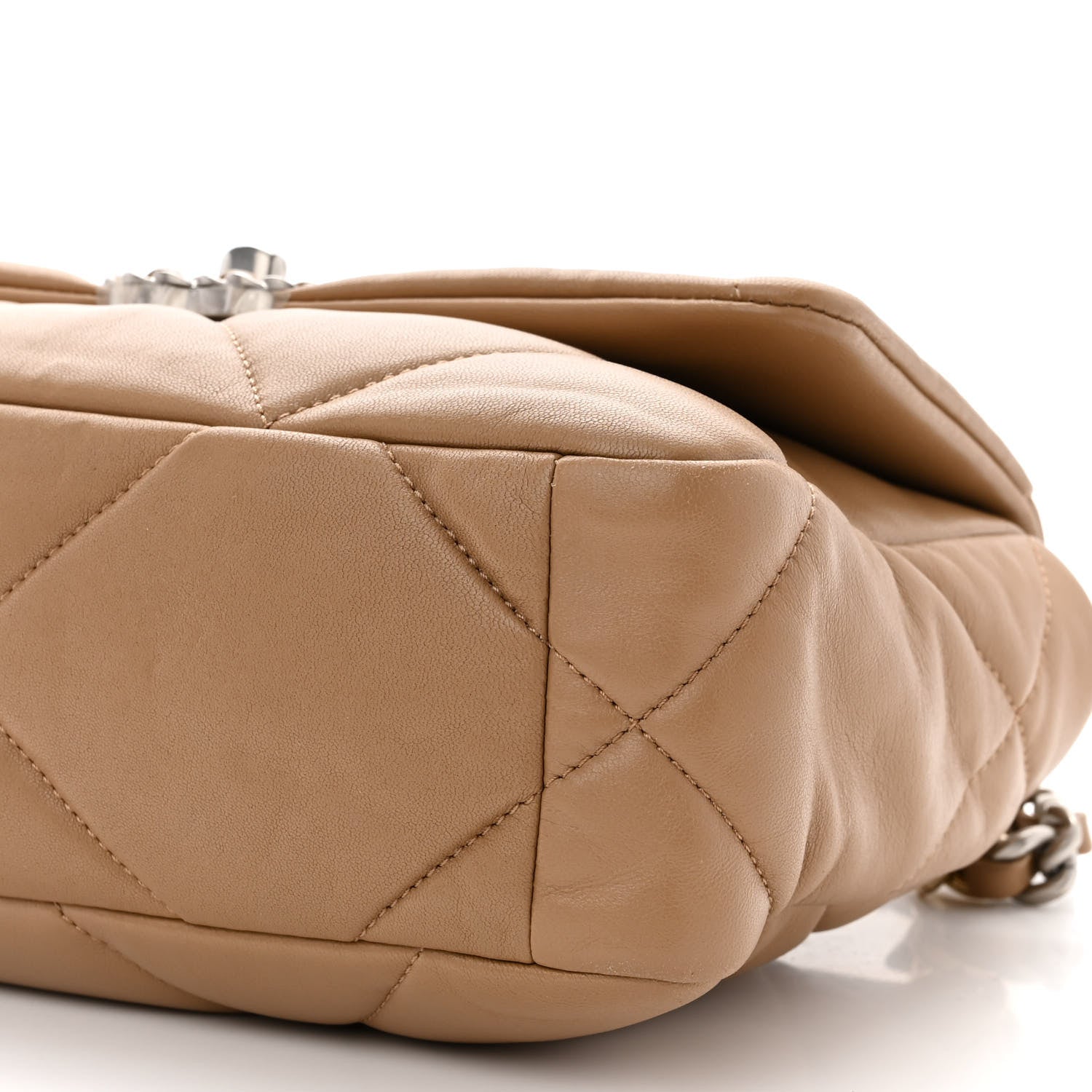Chanel Lambskin Quilted Medium Chanel 19 Flap Dark Beige 10 of 10
