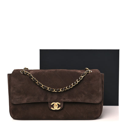 Chanel Suede Calfskin Small Souplissimo Maxi Flap Dark Brown 11 of 11