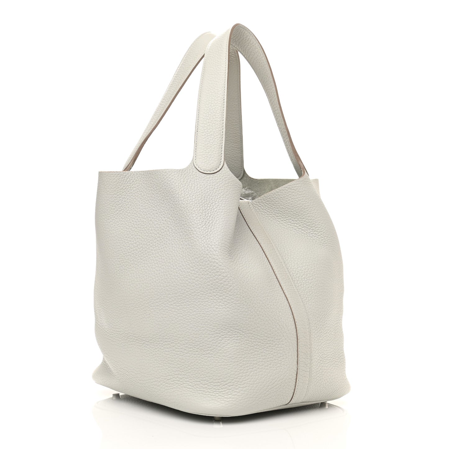 Taurillon Clemence Picotin Lock 26 GM Gris Perle