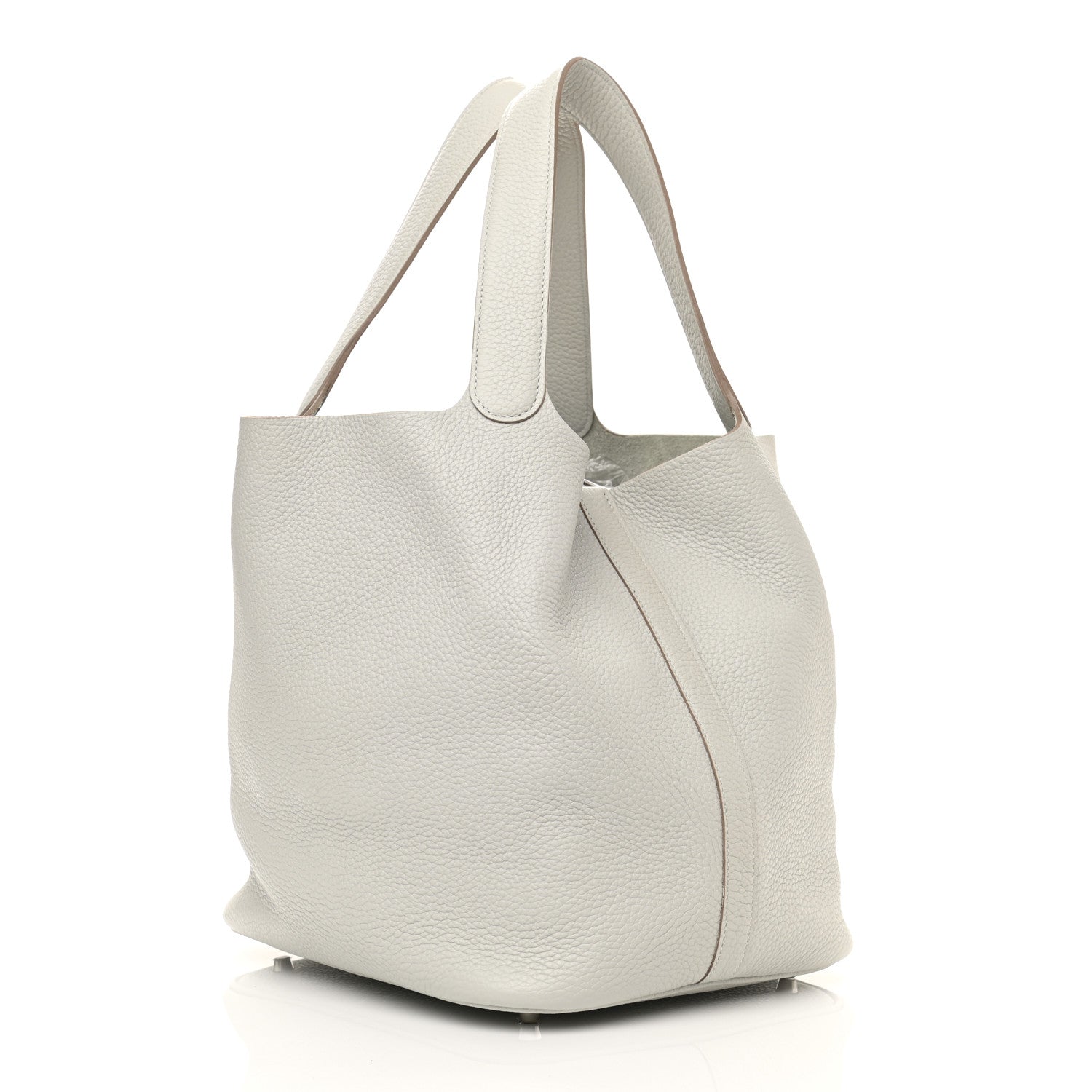 Hermes Taurillon Clemence Picotin Lock 26 GM Gris Perle 3 of 11