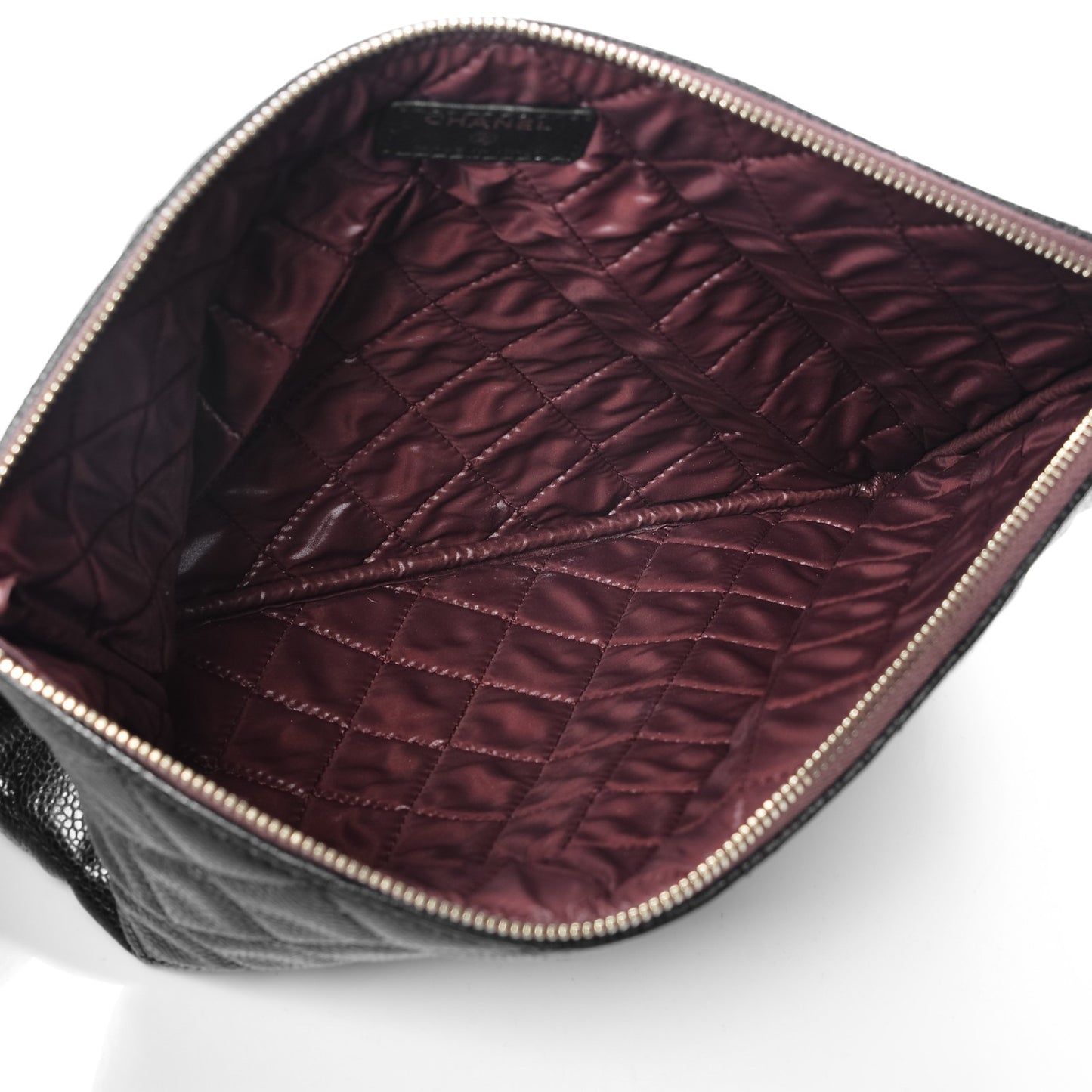 Caviar Quilted Medium Cosmetic Case Black