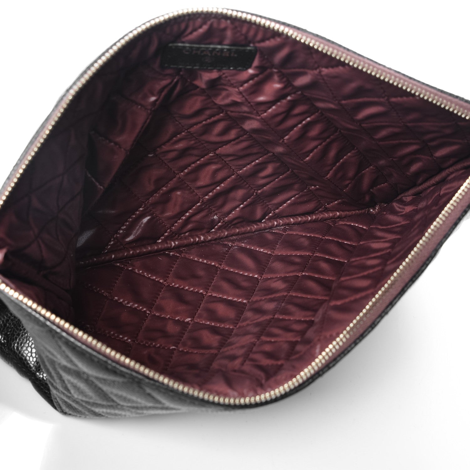 Chanel Caviar Quilted Medium Cosmetic Case Black 5 of 7