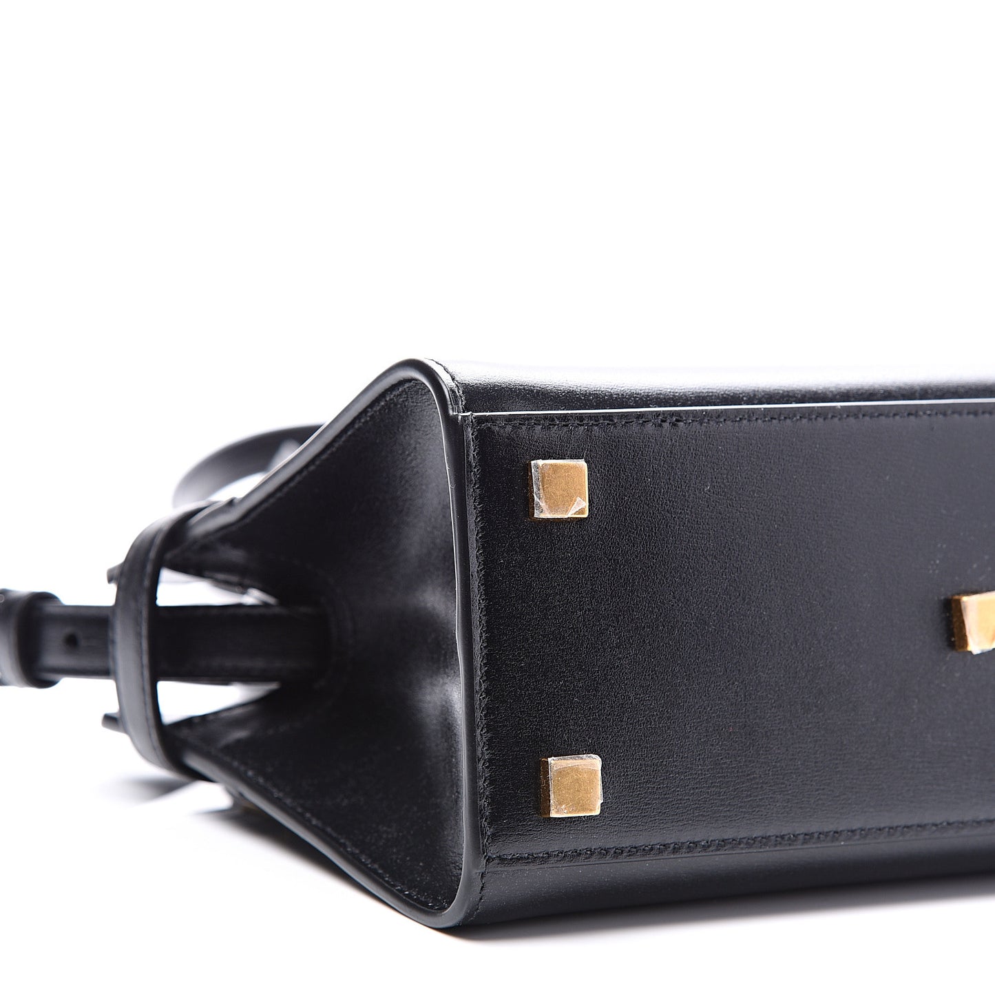 Smooth Calfskin Manhattan Nano Shopper Tote Black