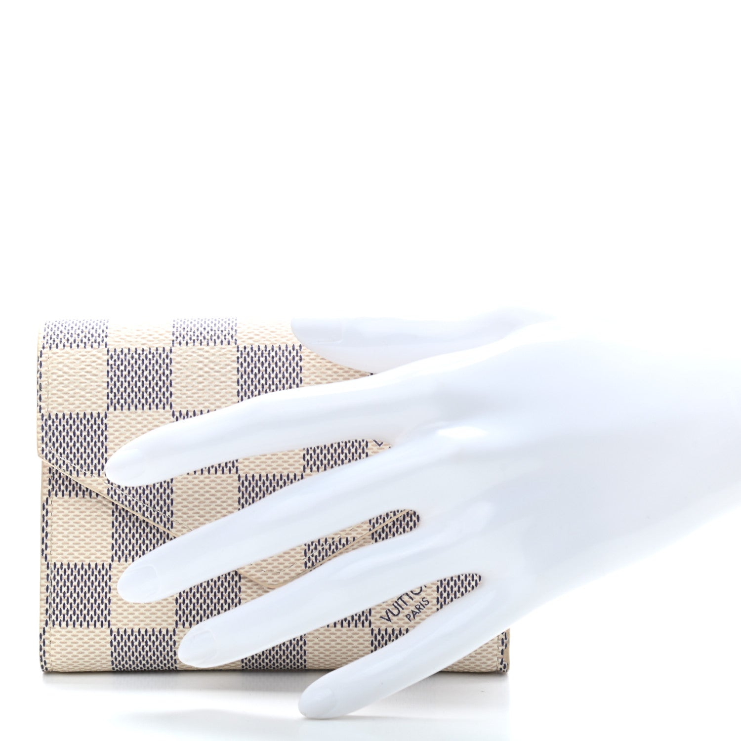 Louis Vuitton Damier Azur Victorine Wallet Rose Ballerine 2 of 9