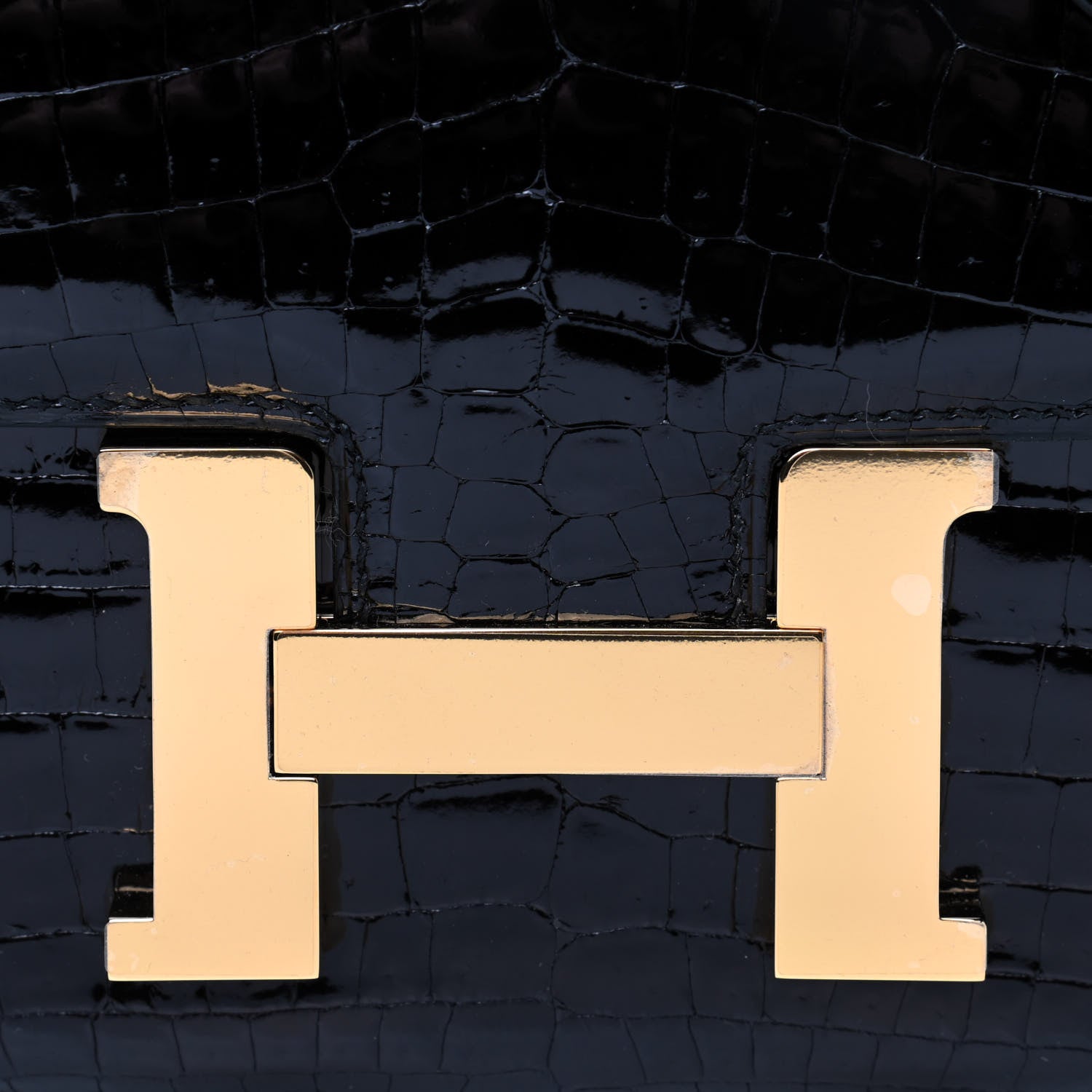 Hermes Shiny Niloticus Crocodile Constance 24 Black 19 of 20
