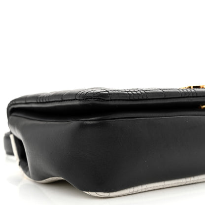 Burberry Lambskin Quilted Small Lola Bag White Black 12 of 14