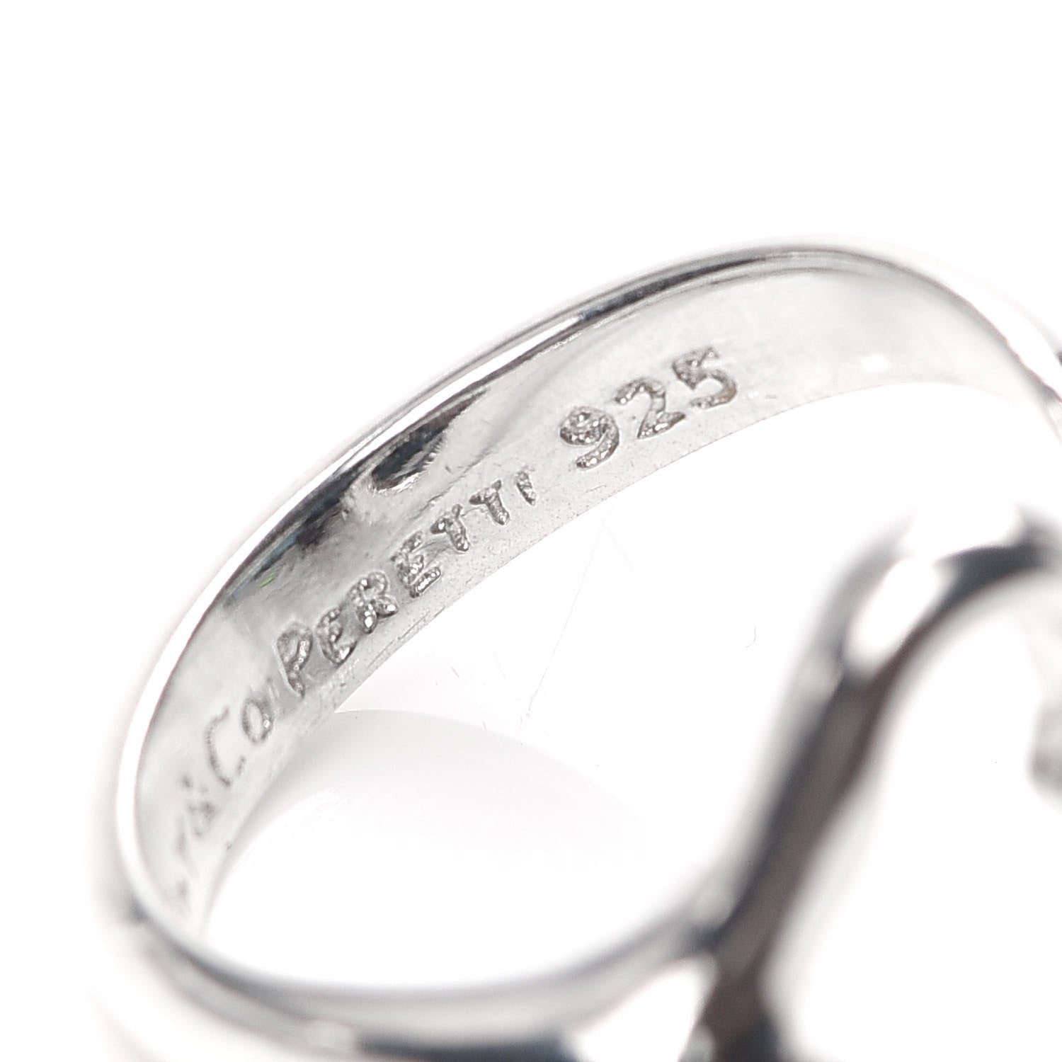 Tiffany Elsa Peretti Sterling Silver Open Heart Ring 51 5.75 5 of 5
