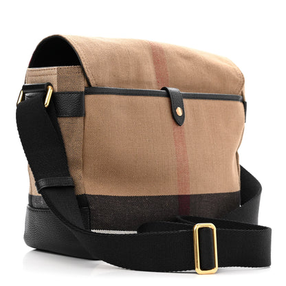 Burberry Canvas Mega Check Small Baildon Messenger Bag Black 2 of 11