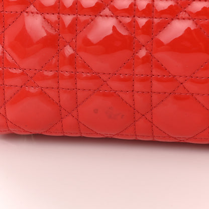 Christian Dior Patent Cannage Large Lady Dior Red 12 of 19