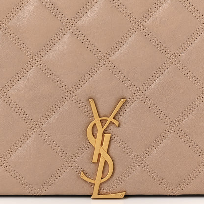 Saint Laurent Lambskin Quilted Mini Becky Chain Bag Gold Sand 8 of 13