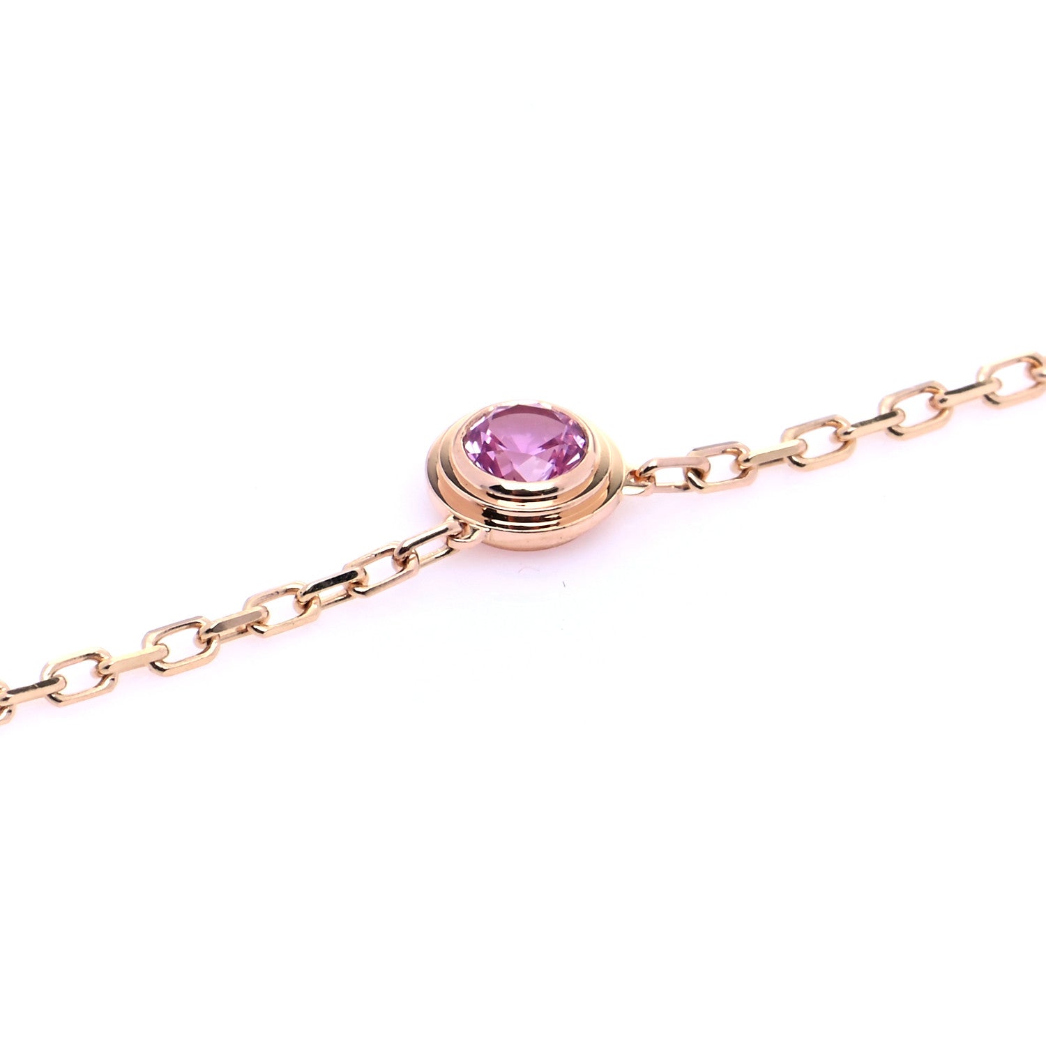 Cartier 18K Pink Gold Pink Sapphire D'Amour Pendant Necklace 4 of 4
