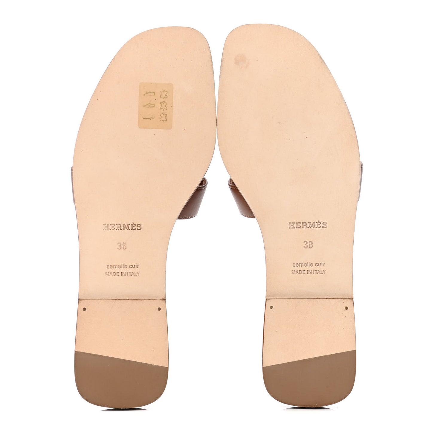 Box Calfskin Oran Sandals 38 Gold