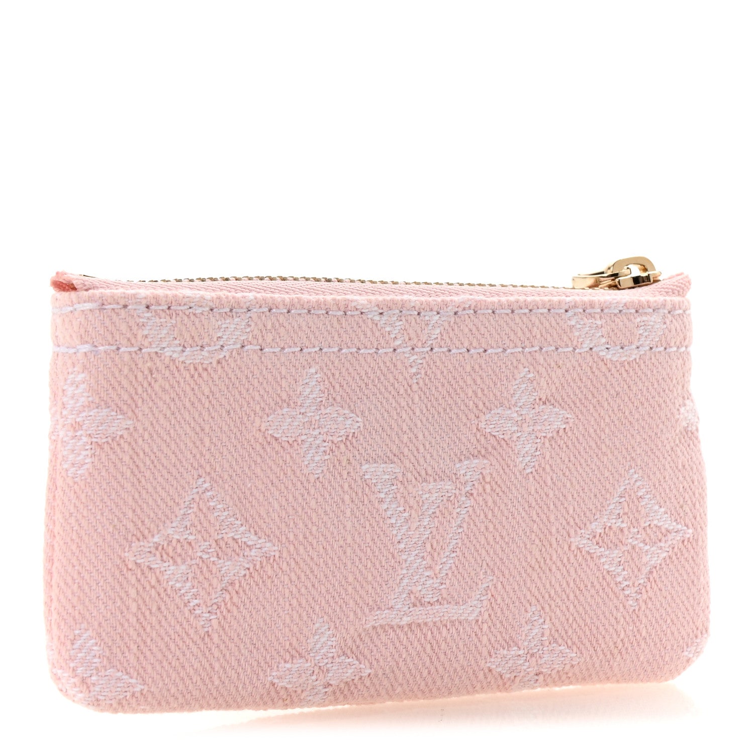 Louis Vuitton Monogram Denim Key Pouch Washed Pink 3 of 7