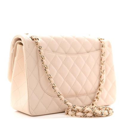 Chanel Caviar Quilted Jumbo Double Flap Light Beige 3 of 10