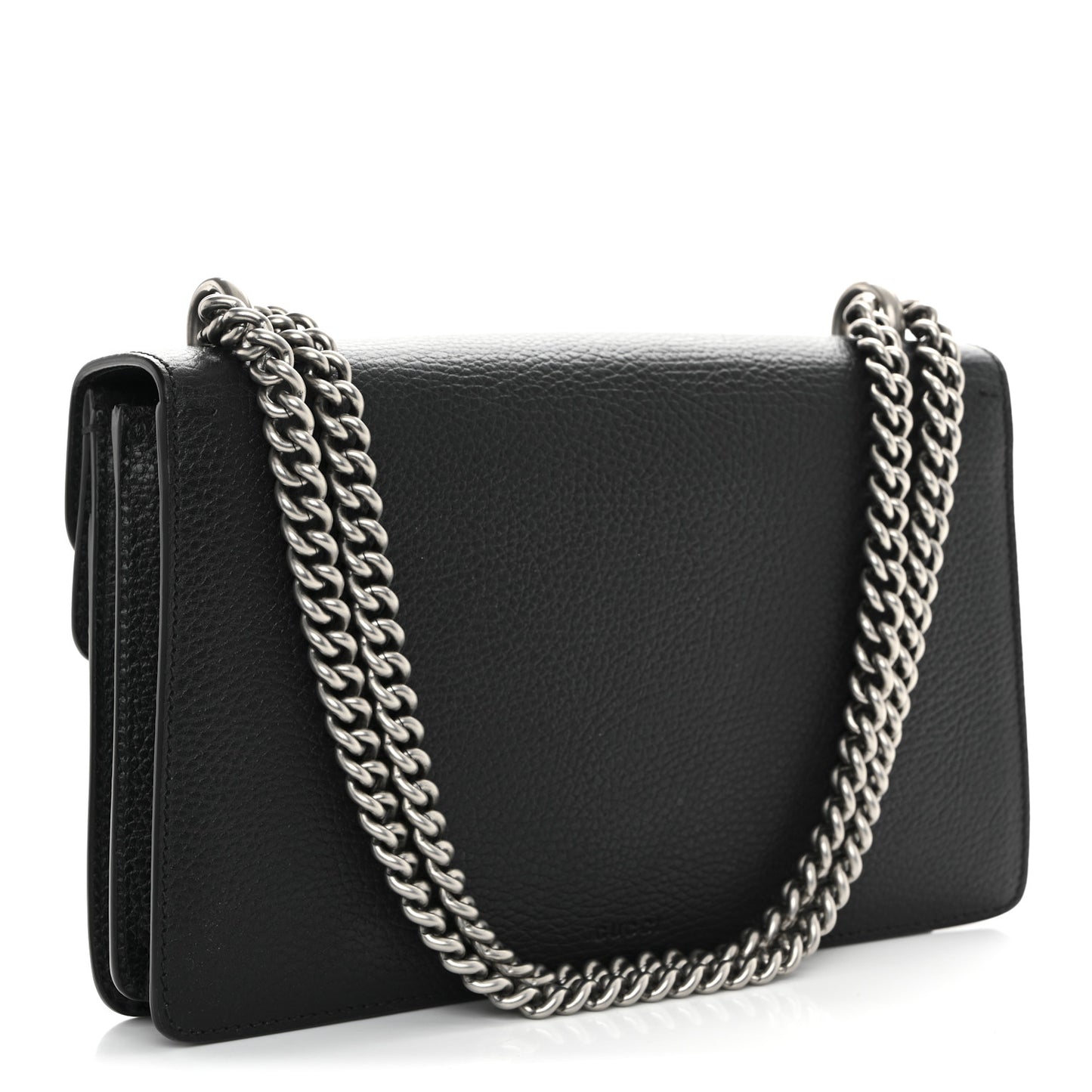 Pebbled Calfskin Small Dionysus Shoulder Bag Black