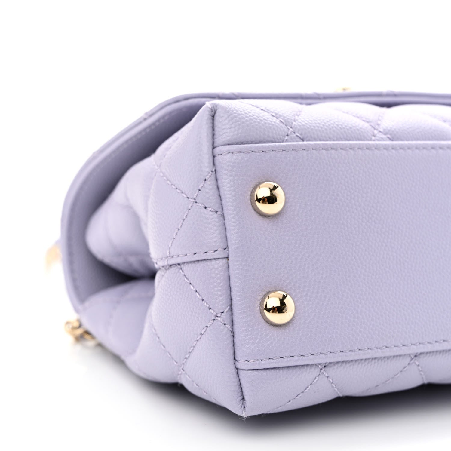 Chanel Caviar Quilted Extra Mini Coco Handle Flap Light Purple 9 of 10
