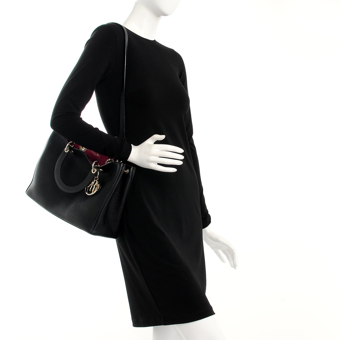 Bullcalf Medium Diorissimo Tote Black Rose Indien