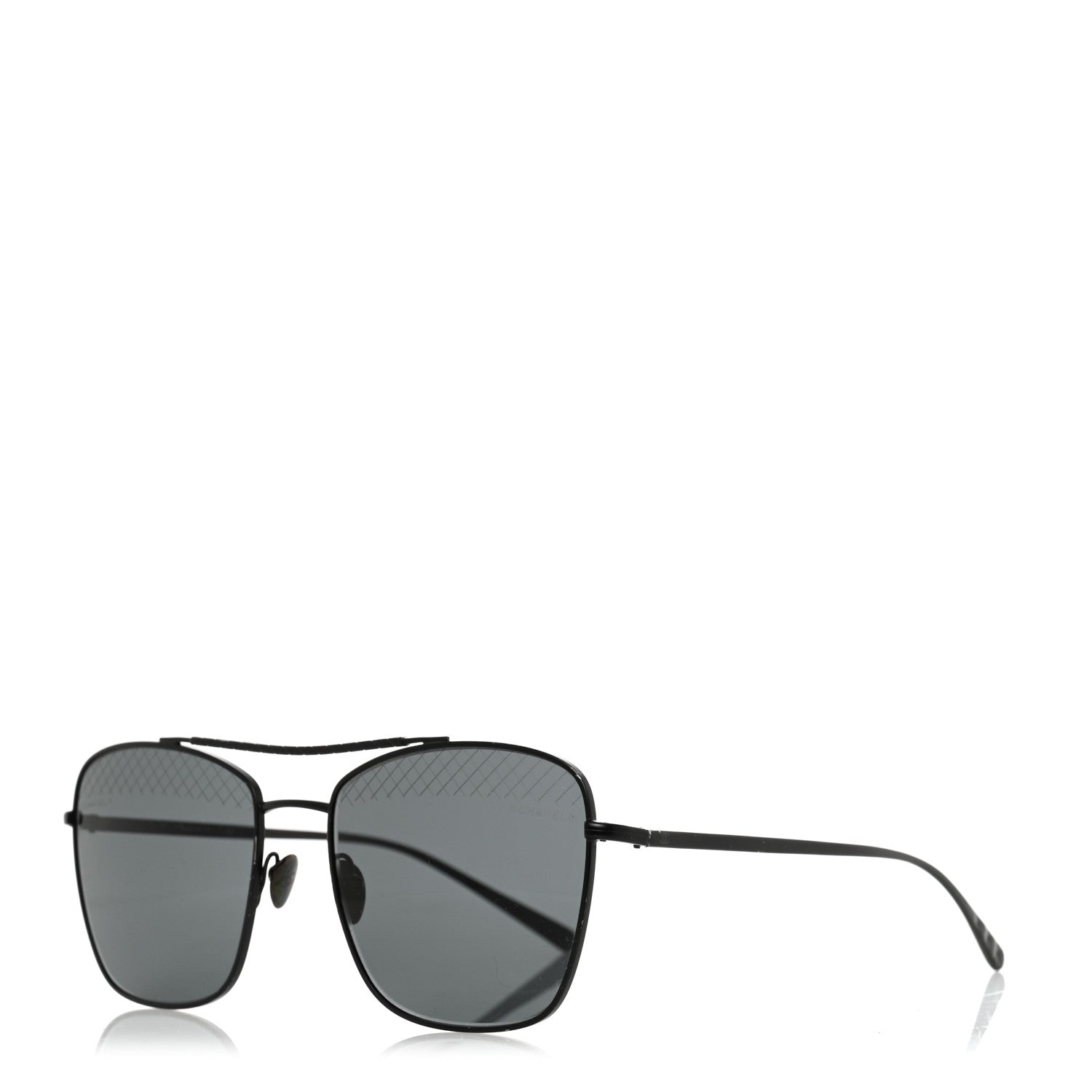 Chanel Metal Pilot Sunglasses 4256 Black 1 of 7