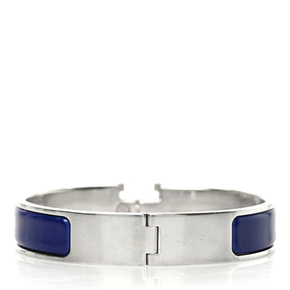 Hermes Enamel Narrow Clic Clac H Bracelet Bleu Indigo 3 of 4