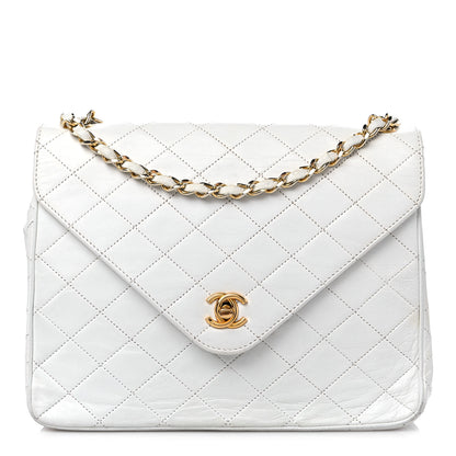 Chanel Lambskin Quilted Envelope Flap White 1 of 16