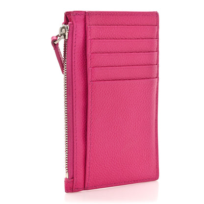 Balenciaga Grained Calfskin Large Cash Long Coin Card Holder Hot Pink 4 of 13