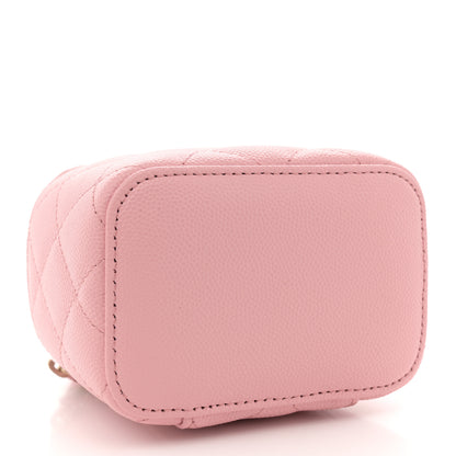 Chanel Caviar Quilted Mini Vanity Case With Chain Light Pink 4 of 10