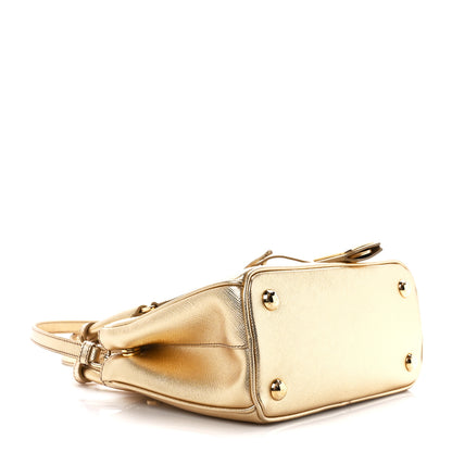 Prada Saffiano Lux Mini Galleria Double Zip Tote Platino 4 of 11
