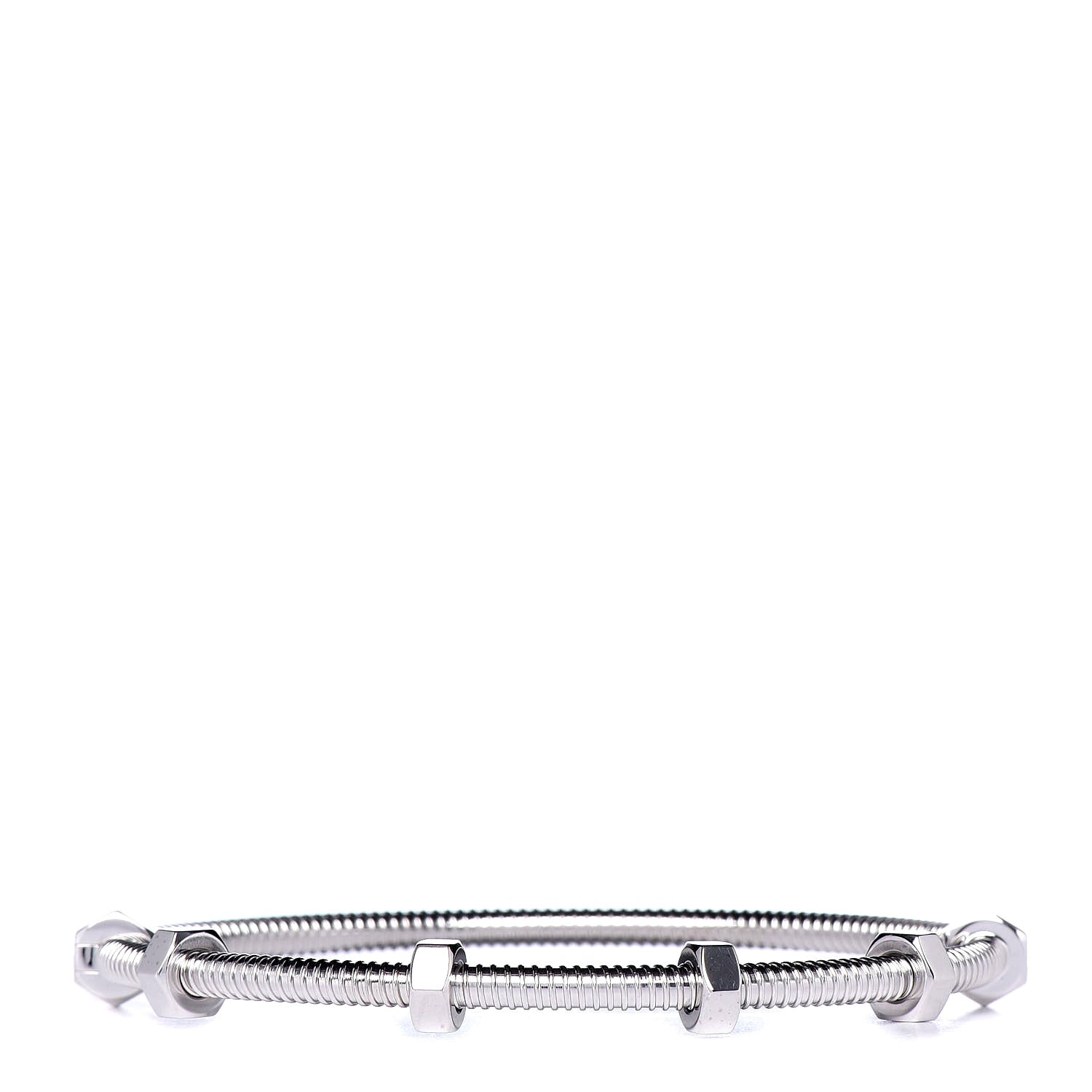 Cartier 18K White Gold Ecrou de Bracelet 18 1 of 8