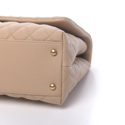 Chanel Caviar Lizard Embossed Quilted Small Coco Handle Flap Beige 11 of 12