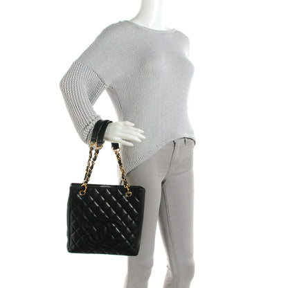 Chanel Caviar Quilted Petit Shopping Tote PST Black 2 of 7