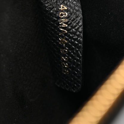 Christian Dior Grained Calfskin Caro Double Pouch Black 8 of 11