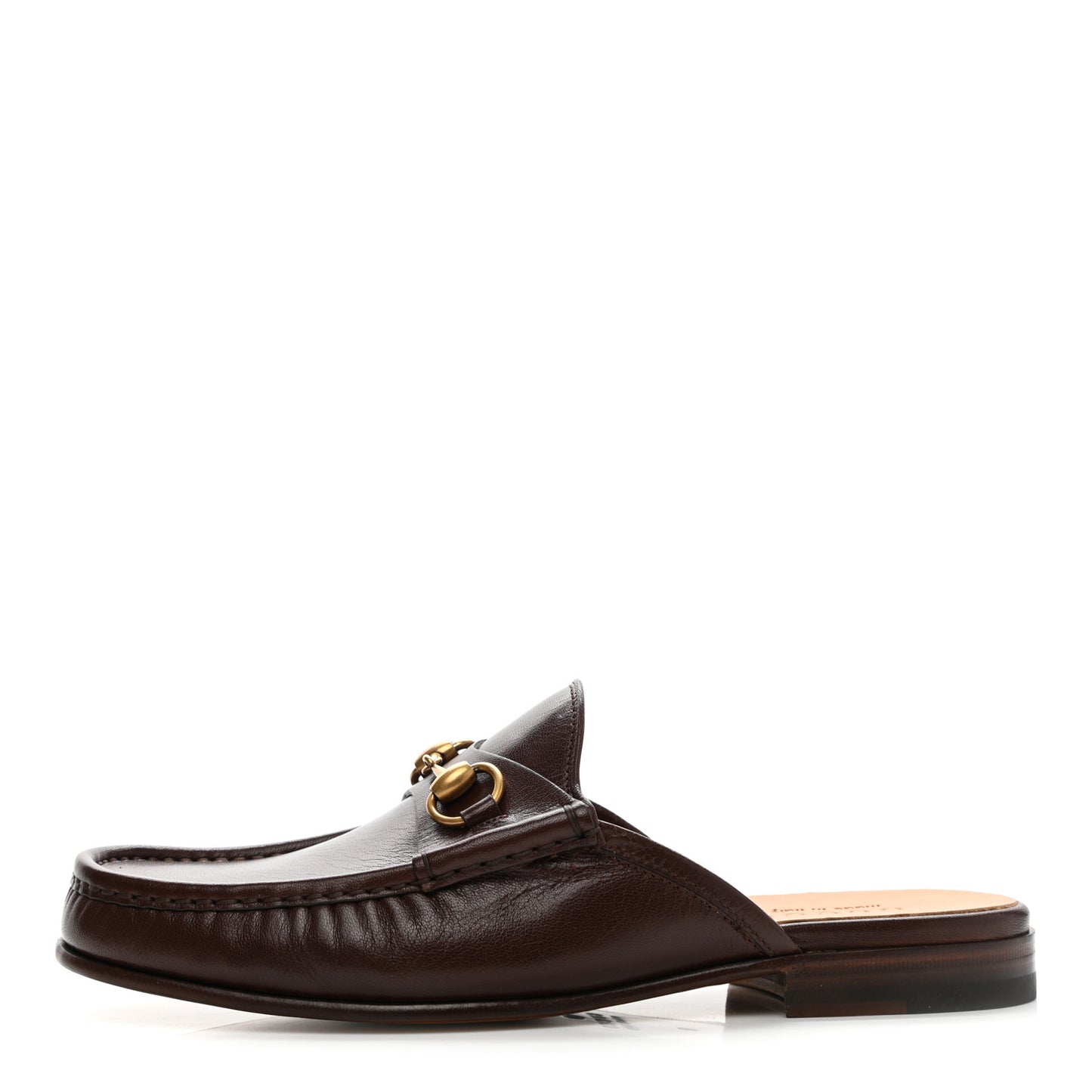 Goatskin Mens Horsebit Slippers 8 Brown