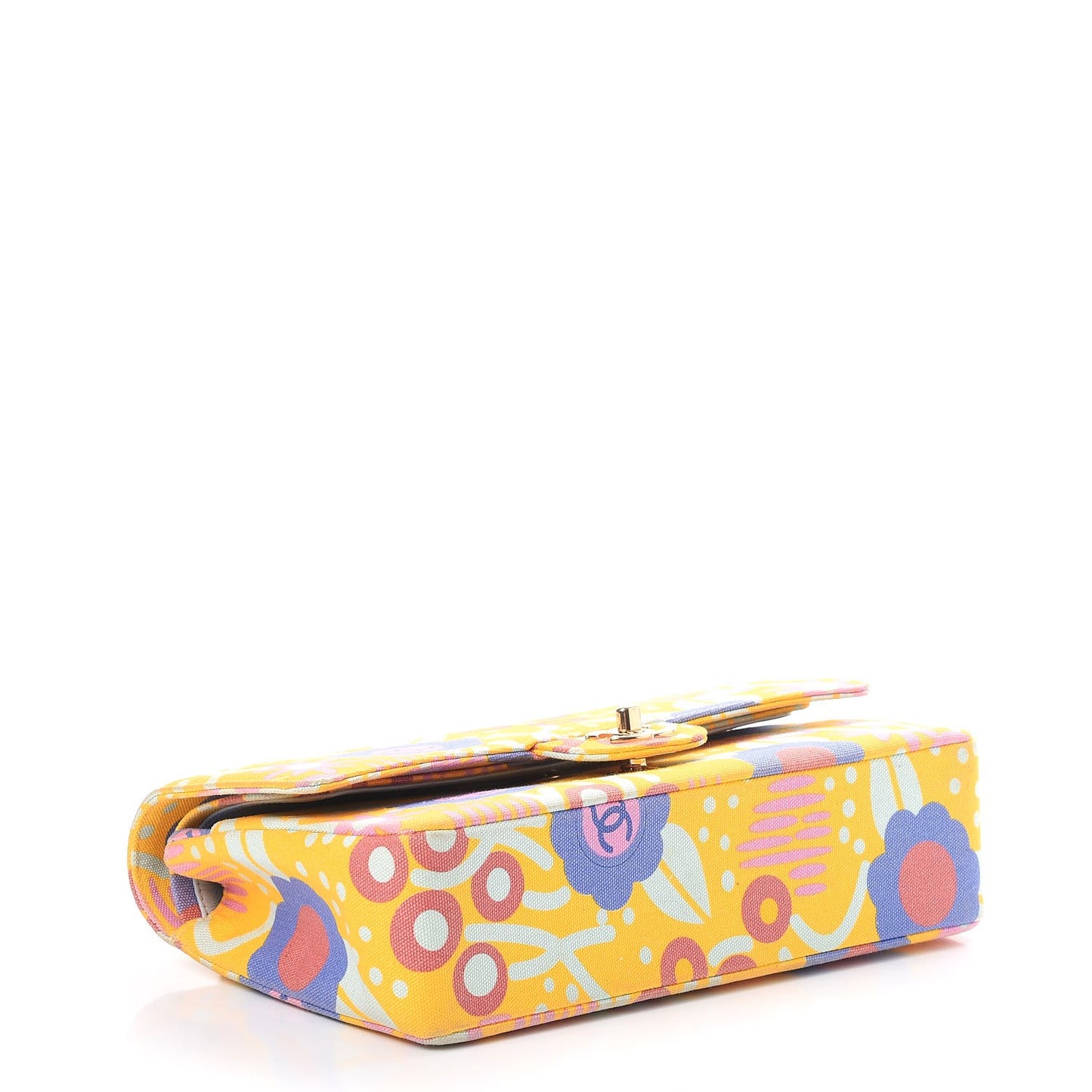 Canvas Printed Medium Double Flap Multicolor