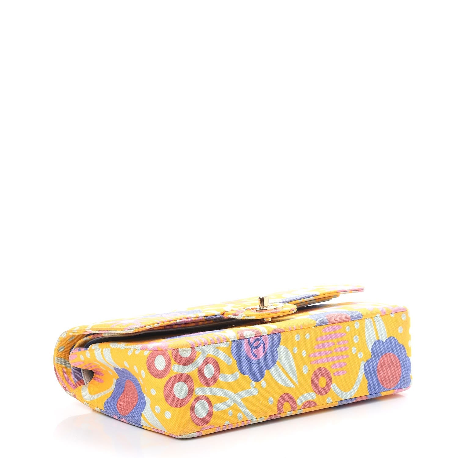 Chanel Canvas Printed Medium Double Flap Multicolor 4 of 15