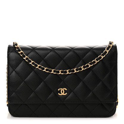 Chanel Caviar Quilted Wallet on Chain WOC Black 1 of 14